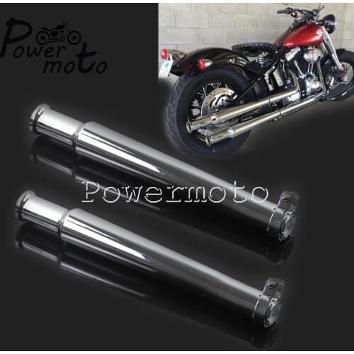 Universal Custom 540mm Exhaust Muffler Retro 2pcs Exhaust Silencer Pipe for Chopper Bobber Scrambler Triumph Cocktail Shaker