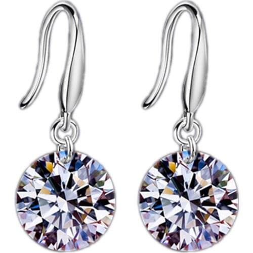 Womens earrings korean style fashion aesthetic S925 silver zircon crystal earrings net red statement earrings boho earrings