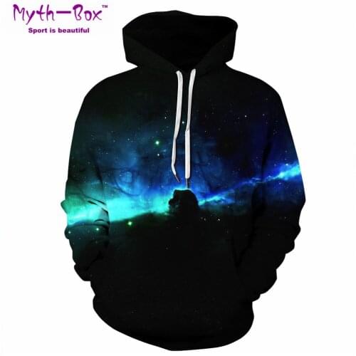 Winter Women/Mens Sport Hoodies Galaxy 3D Print Pocket Tops Coat Loose Sweatshirt Long Sleeve Training Pullover Hooded Sweaters