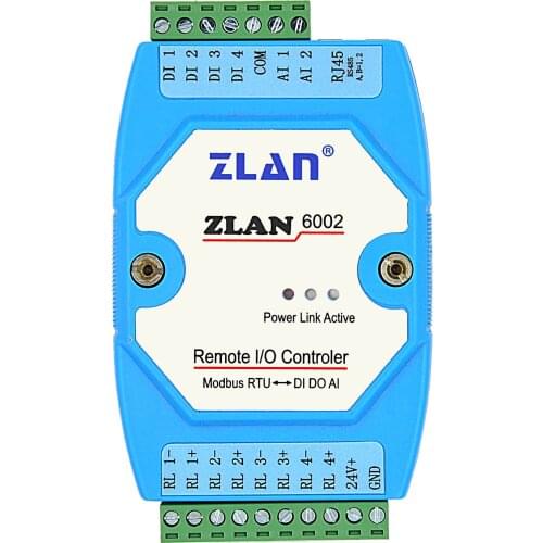 ZLAN6002 RS485 modbus RTU i/o module Digital input output Analog Remote Control switch