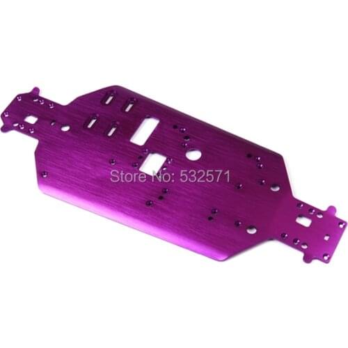 1PC HSP 06001 Original Parts Upgrade Spare Parts For 1/10 R/C Model Car Purple Aluminum Metal Chassis HSP 94108