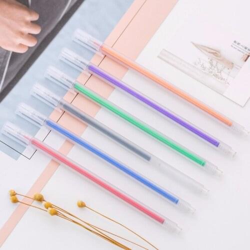 1 Pcs Creative Small Fresh Simple Transparent Frosted Watercolor Pen 0.5mm Gel Pen School Supplies Student Signature Pen