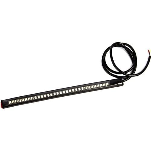 1Pc Universal LED Motorcycle Turn Signal Light & DRL Amber White Moto Flasher Ring Fork Strip Lamp Flashing Blinker 12V