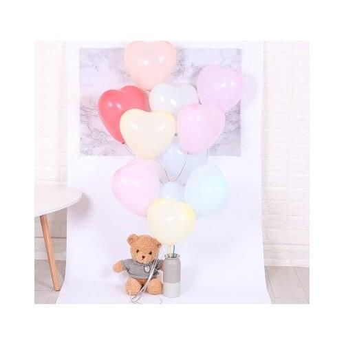 100Pcs/lot 12inch 2.2g Macaron Heart Shape Latex Balloons Wedding Marriage Birthday Party Decoration Inflatable Helium
