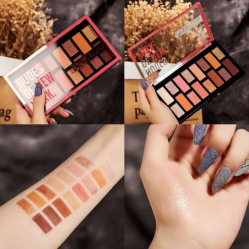 16 Colors Fashion Eyeshadow Palette Matte Makeup Eye Shadow Powder Metallic Diamond Glitter Eye Make Up Shadows Cosmetics TSLM1