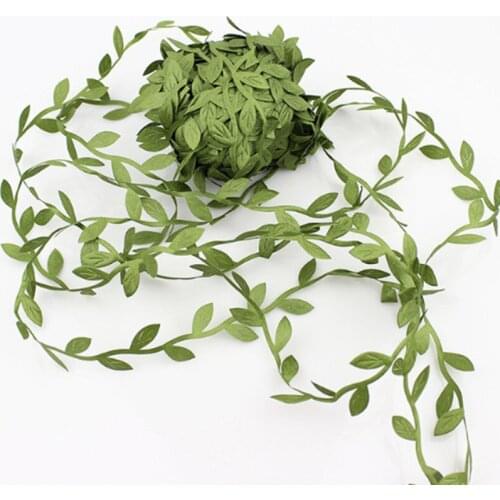1pcs 20M Imitation Plant Green Leaf Vine False Leaf Willow Leaf Green Vine Wreath Copper Wire Lamp Decorative Material