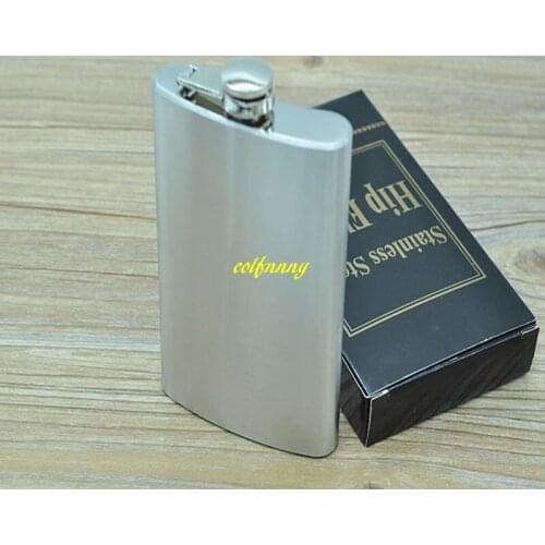 25pcs/lot Fast shipping 10 oz Stainless Steel Hip Flask 10oz Portable Pocket Liquor bottle With Retail box