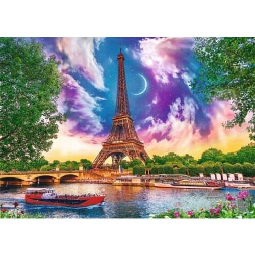 Diy 5D Diamond Art Crystal Mosaic Embroidery Color Sky Landscape Tower Painting with Diamond Mazayka Square Drill Hobbies Crafts