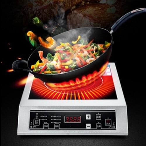 3500W Induction Cooker 1 Pcs Commercial/Household Large Power Induction Cooker Touch Control Electromagnetic Stove Cooktop