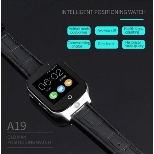 A19 3G gps smart location watches for GPS tracking safety care kids watch two way emergency call GPS WIFI SOS LBS tracker watch