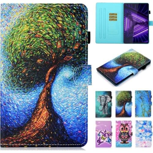 Tablet Cover For Funda Lenovo Tab M10 HD TB X306F X306X Case Elephant Tree Leather Case For Lenovo Tab M10 HD 2nd Gen Coque