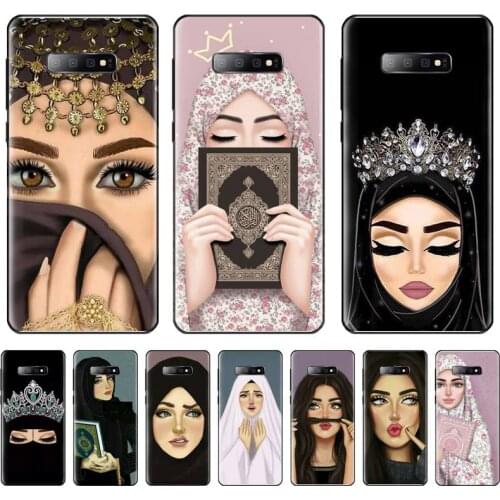 Muslim Islamic Arabic Face Gril Eyes Koran Phone Case For Samsung galaxy S 7 8 9 10 20 edge A 6 10 20 30 50 51 70 note 10 plus