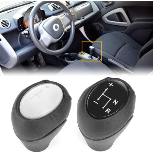 Black Auto Gear Shift Knob Stick For Mercedes Benz Smart City-Coupe 450 For Two Cabrio Coupe Roadster 450 451 Car Accessories