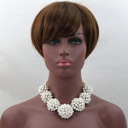 Fantastic Flower Wedding Pearl Necklace Handmade Knitted Freshwater Rice Pearl Statement Necklace Gift Free Shipping FP151