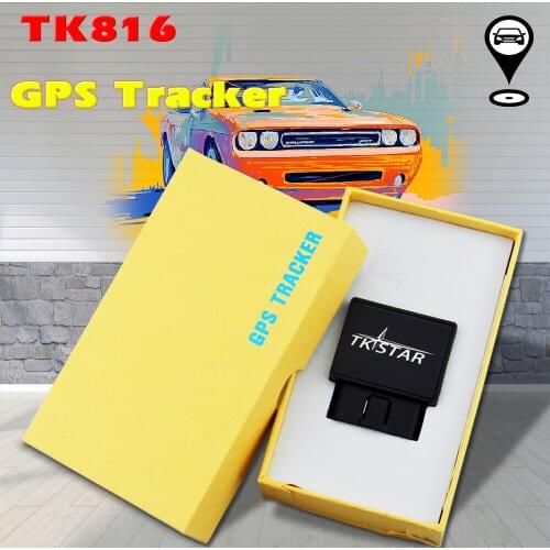 OBD Vehicle Tracking Device GPS Vehicle Tracker TK816 Tracks Real-Time with Vibration Sensor Shake Alarm Overspeed Alarm