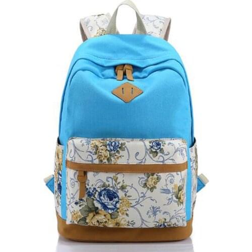 Joyloading Girls Floral Canvas Hemp Boho/Aztec Stripe Backpack Hippie/Tribal Bohemia Bag