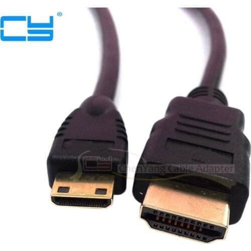 Mini HDMI-Compatible Cable to HDMI-Compatible Cord Connector V1.4 For DSLR Video Camera LCD Monitor 0.5M/1M/1.5M/2M/3M/5M/10M