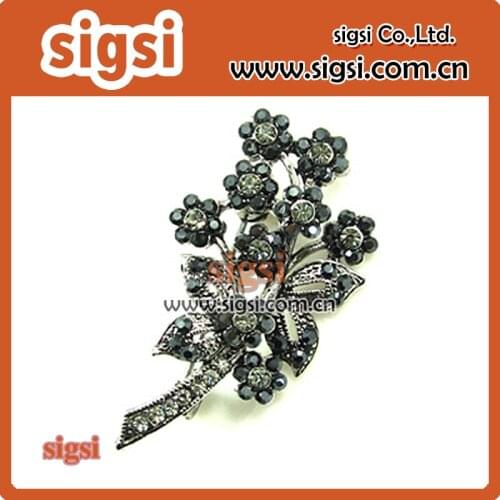 China wholesale decorative brooch bouquet rhinestone brooch