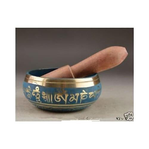 Beautiful Tibetan Buddhism Cuprum Mantra Singing Bowl 80mm