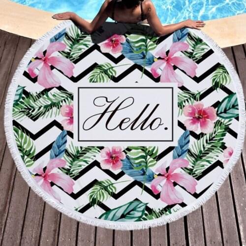 Microfiber Round Fabric Bath Summer Beach Towel Large Tassel Towel With Beach Blanket Living Room Cover Home Decorative Mattress