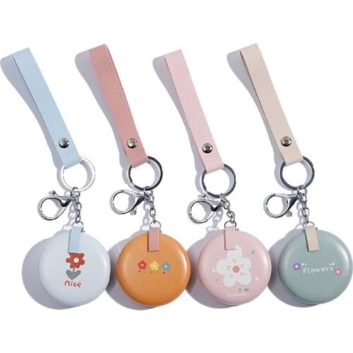 Mini Mirror Pendant Keychain Handheld Cosmetic Mirror Keyring Foldable Makeup Vanity Mirror for Women Girls Ladies Gifts