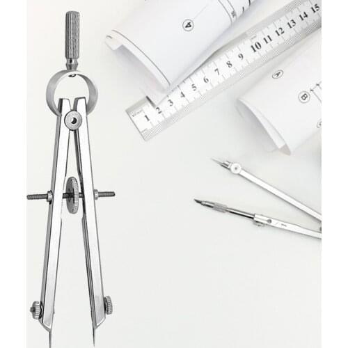 Spring Protractior Compasses Multifunction Engineering Math Geometry Set with Lock Precision Spring Gauge Drawing Tool