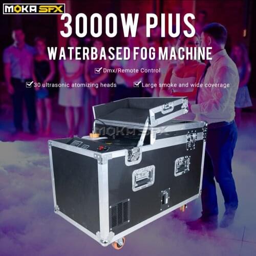 Powerful full power Water based Smoke Machine 3000w PLUS DMX remote Water Mist Low Fog Machine With Plastic Water Tank Low Noise