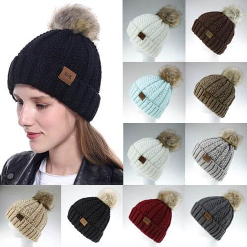 New Women Girls Keep Warm Winter Casual Knitted Hat Wool Hemming Hat Ski Hat 2020 Unisex Mens Hat Beanie Female Bonnet Sombrero
