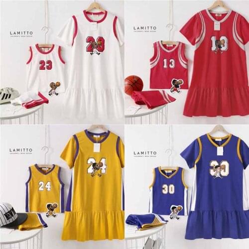 Tonytaobaby Summer New Boys' and Girls' Creative Basketball Character Ball Suit Parent-child Toddler Girl Clothes