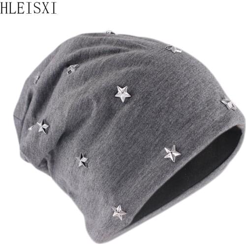 New Fashion Women Autumn Warm Beanies Skullies Casual Winter Hip Hop Star DIY Hats Cap For Girls Outdoor Brand Female Bonnet