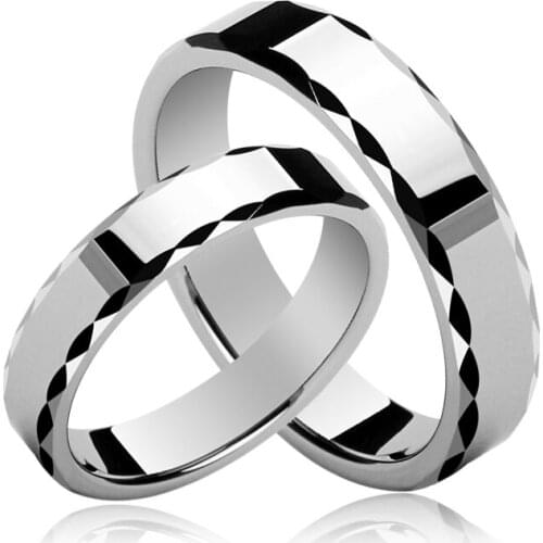 New Fashion Tungsten Couples Rings High Polished Wave Shape 3.5mm/5mm Comfort Fit Band Size 5-13 Free Shipping