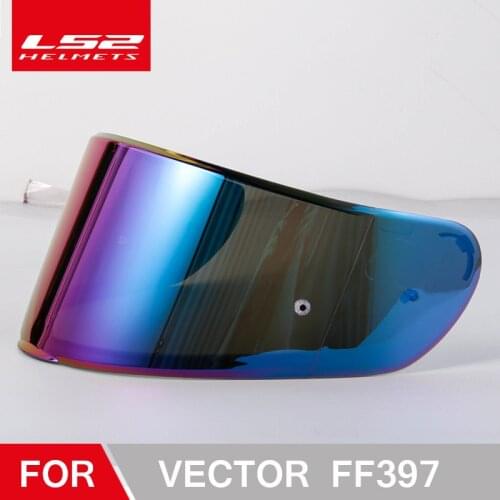 Original LS2 FF397 helmet visor transparent/dark smoke/silver/rainbow suitable for LS2 VECTOR helmets lens