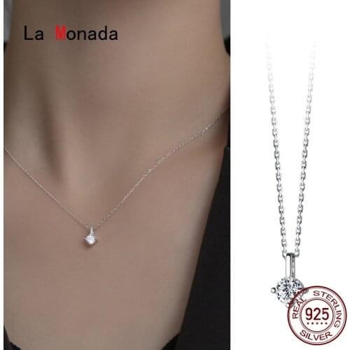 La Monada 40+4.5cm Silver Necklace For Women Fine Silver 925 Jewelry Fashion Single Neck Pendants 925 Silver Chains Woman Thin