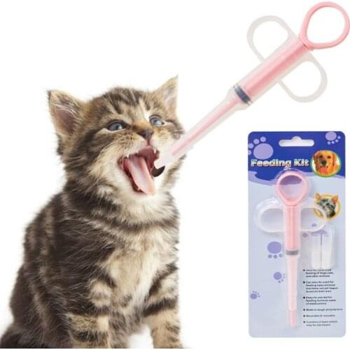 Pet Medicine Syringe Feeder Kit Cat Pill Gun Piller Push Dispenser Medicine Water Milk Syringe For Dogs Cat Puppies Pet Supplies