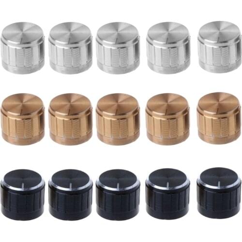 5Pcs 21X17mm Aluminum Rotary Control Potentiometer Knob Electronic Component