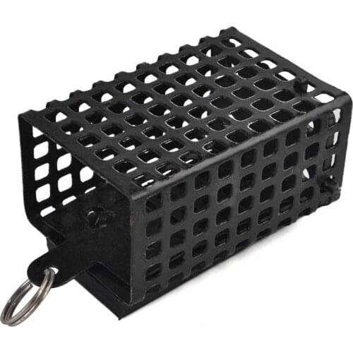 Fish 1pc 30/40/50/60/70/80/90/100g Feeder Square Metal Bait Cage Container Bait Basket Feeder Holder Wire Carp Fishing Sinker fo