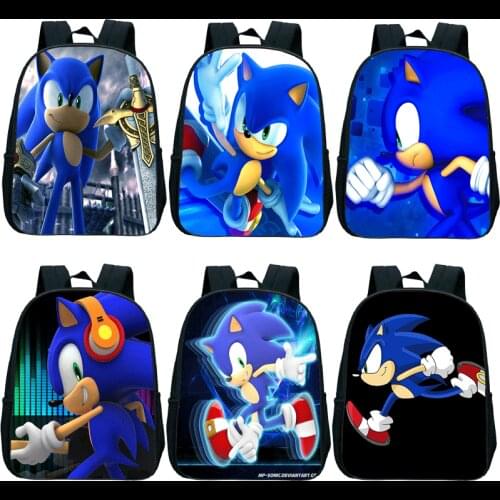 SONIC RACING Kindergarten Bag Kids School Bag Backpack Girls Boys School Bag Childrens Backpack Cute back to School Backpack