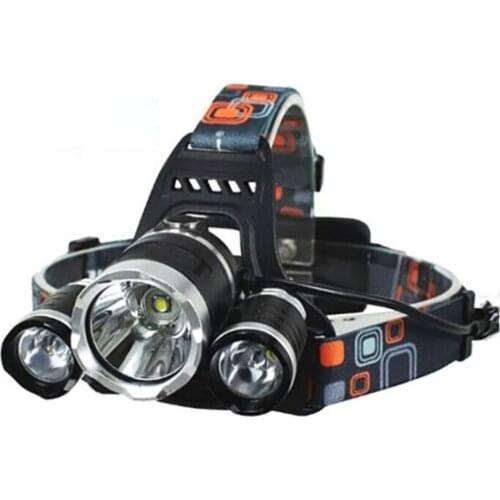 Rechargeable Headlamp Flashlight, T6+2 RL Lamp Beads, 4 Modes, Tail Red Light for Running, Camping, Reading, Fishing, Hunting