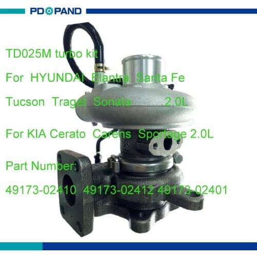 Motor supercharger TD025M turbine for Kia Cerato Carens Sportage 2.0L 49173-02410 49173-02412 49173-02401 28231-27000
