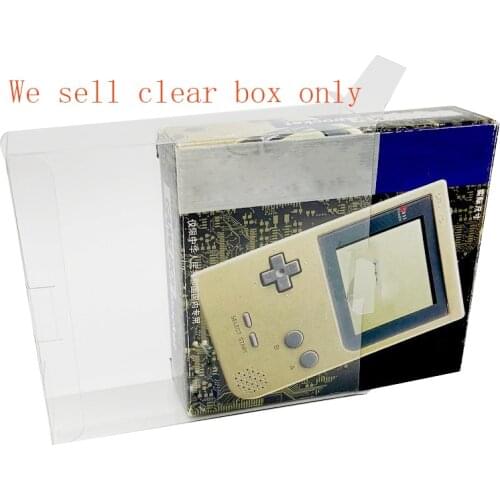 US/JP version Clear transparent box cover For GBP For gameboy pocket collection display storage PET protective box