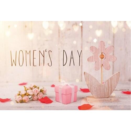 Cherry Pink Warm Womans Day Photography Backdrop Room Decor Photo Booth Studio Prop