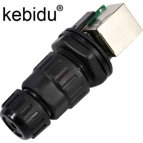 Kebidu rj45 socket panel mount IP68 Waterproof wire connectors M19 connector adapter IP68 waterproof RJ45 connecter