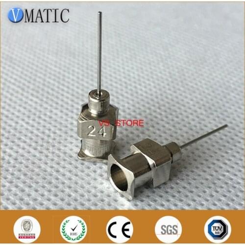 High Quality 0.5'' Tip Length 24G All Metal Tips Blunt Stainless Steel 12Pcs Dispensing Syringe Needle Tips 1/2 Inch