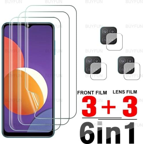 For Samsung M12 6.5'' Front Hydrogel Soft Film 6in1 for galaxy m32 m42 5g m62 m31 m21 m01 m02 m11 m51 camera screen protector