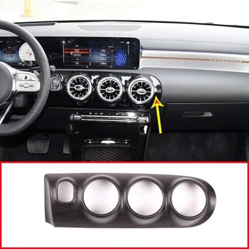Oak Wood Grain ABS For Mercedes benz A Class W177 A180 A200 2019 Central Control Air Conditioning Decorative Panel Accessories