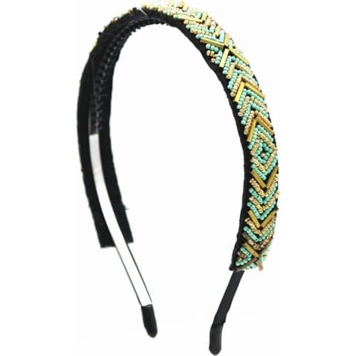 2021 NEW SPRING AND SUMMER handmade beaded resin colorful beads girls hairband fashion hair accessories