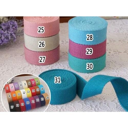38mm, 1.5'' 10meter Diy candy color knitted ribbons belt canvas bag webbing, bag luggage ribbons diy sewing belt diy patchwork