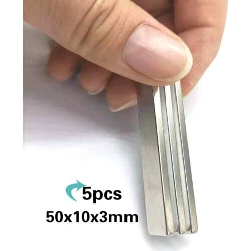 5 Pcs 50x10x3mm Block Neodymium Magnet Super Powerful imanes Permanent Magnetic