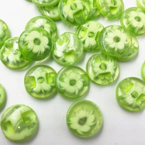 50pc Lots 14mm Minit color flower Plastic Buttons sewing/appliques/craft PT11