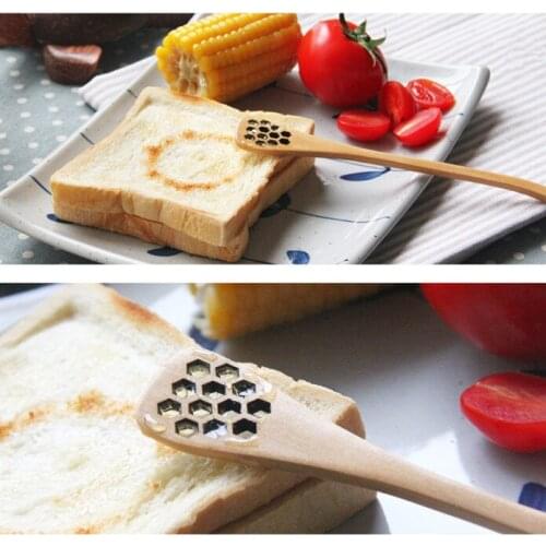 Day single export honey stir stick log scoop creative carving wooden long handle to take honey stick jam spoon wood